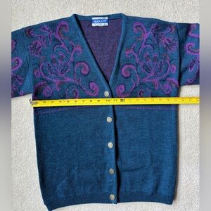 Pendleton Teal and Violet Cardigan
